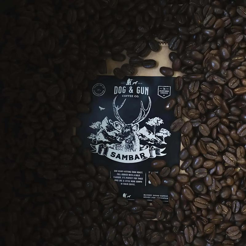 Dog & Gun SAMBAR Roasty/Bold/Dark Roast Whole Beans